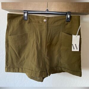 Worthington| Olive Green Dressy Shorts,Longer Length•NWT, Size 16–Contemporary